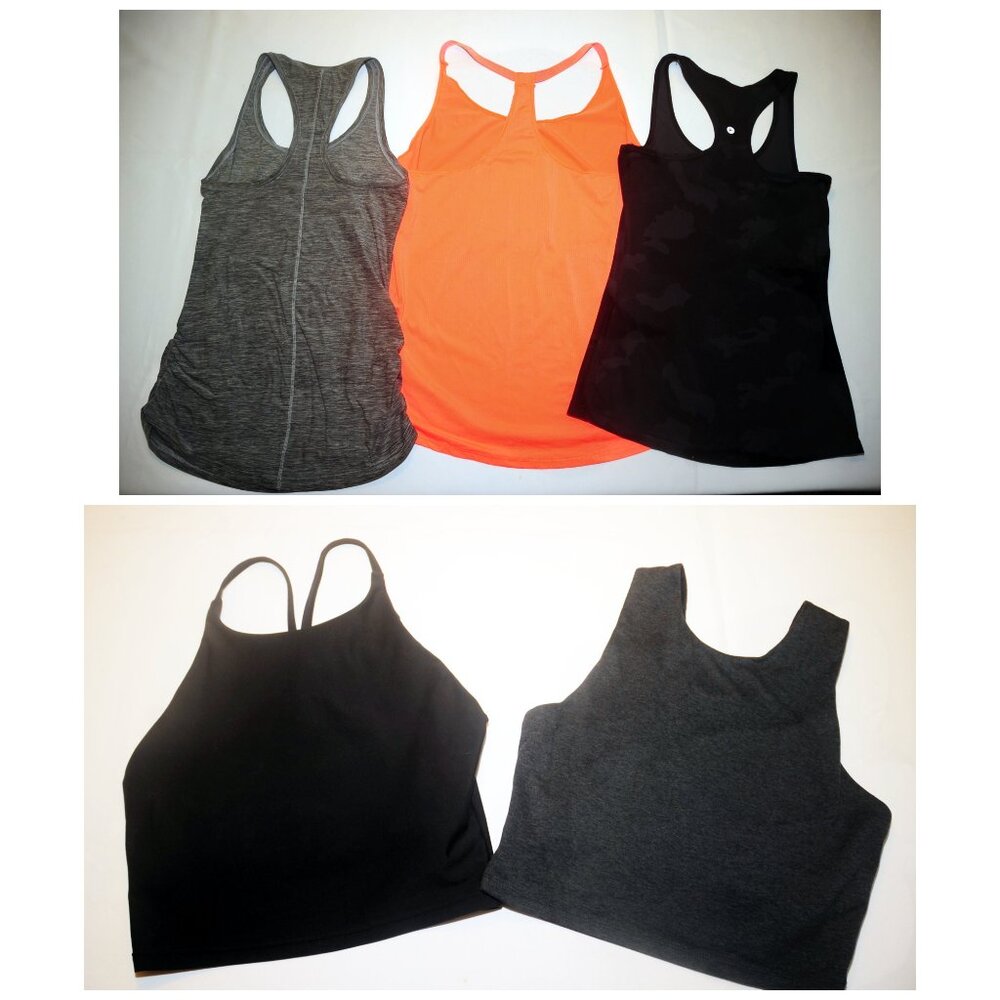 Womens/Jr Girls Gym/Workout/PE Racerback Top Lot of 5 Size XS/S UA 90 Degrees